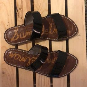 Sam Edelman Double Strap Black Sandals
